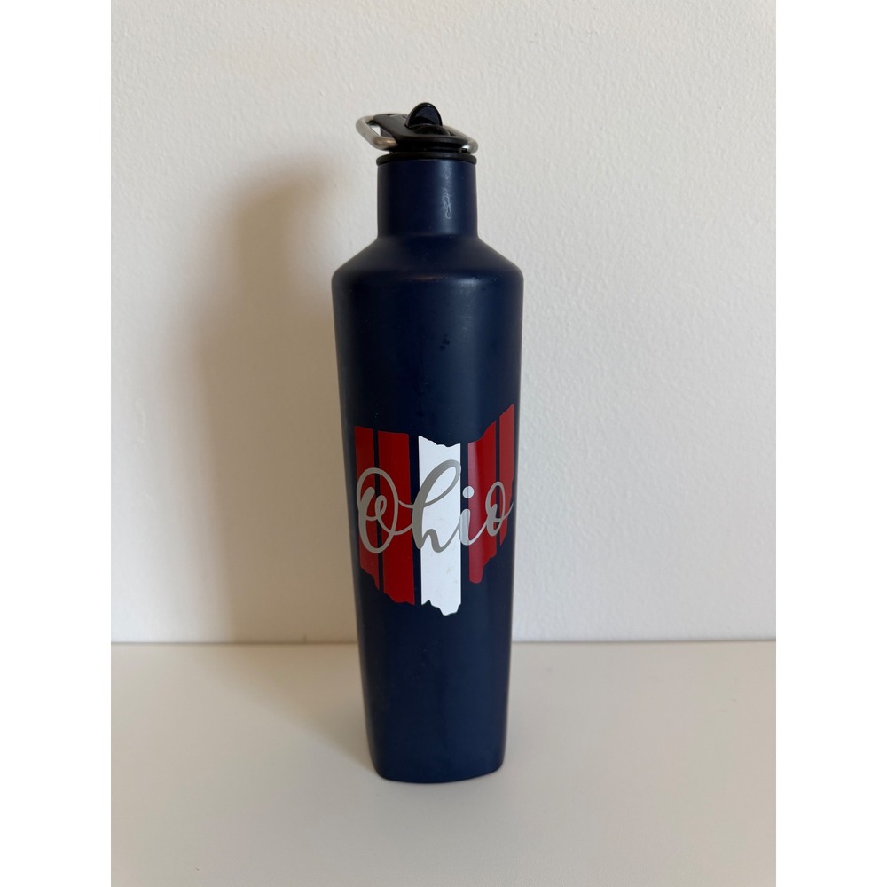 BruMate Rehydration Bottle 25oz Navy Blue Ohio State Graphic Stainless Canteen